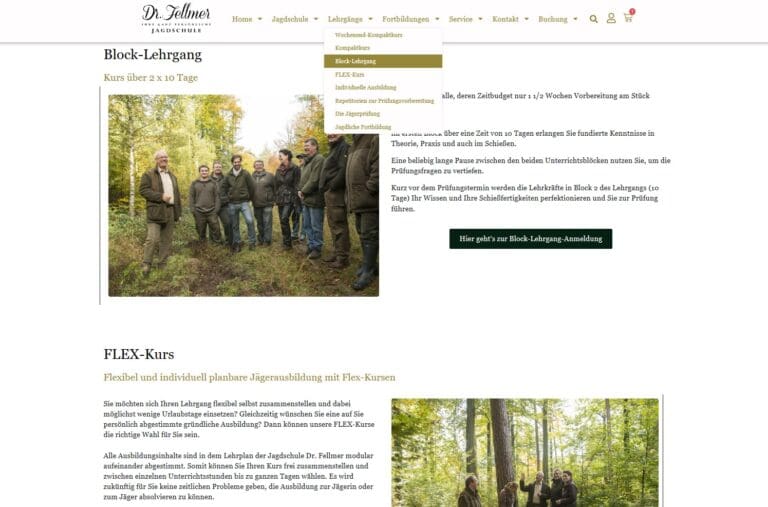 Jagdschule Fellmer - Lehrgänge